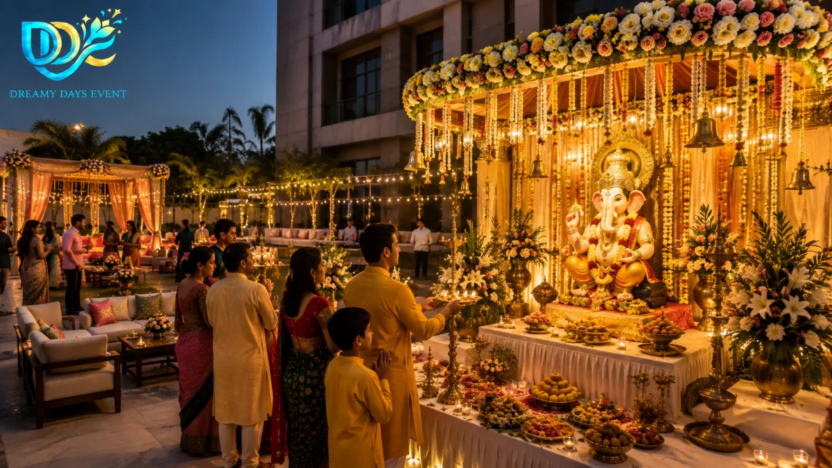 Ganesh Chaturthi Decoration & Catering in Gurgaon 2026: Ideas for Societies, Homes & Offices